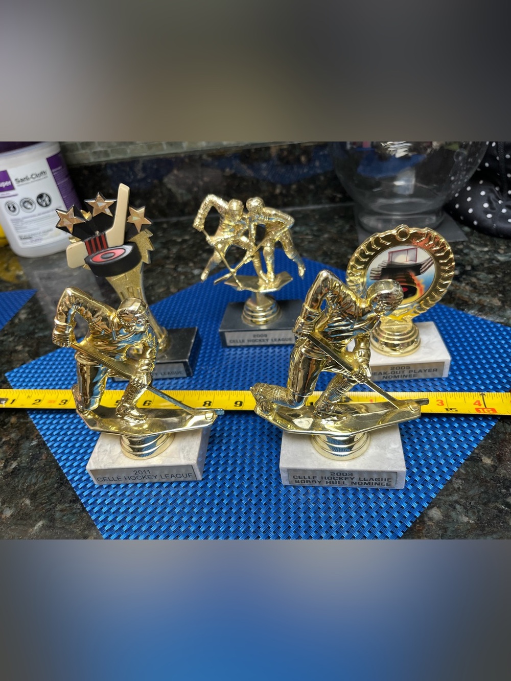Celle Hockey League Trophy Collection - Assorted Years and Awards - lot of 5. Se